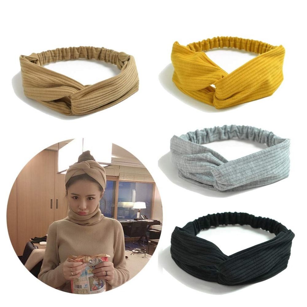 Cotton Top Knot Headband , 4 pack